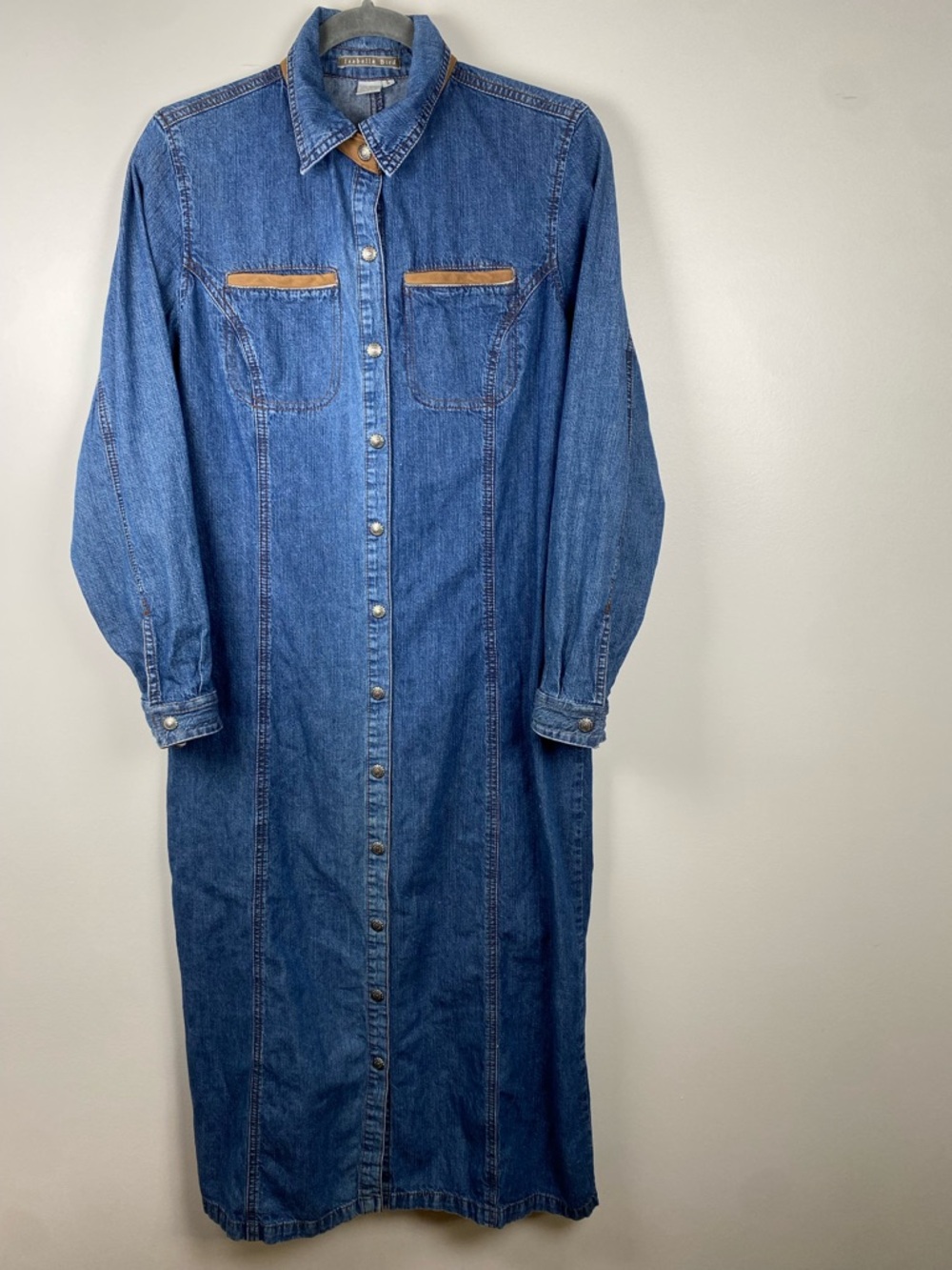 Vintage Isabella Bird‎ Western Denim Midi Dress size 6